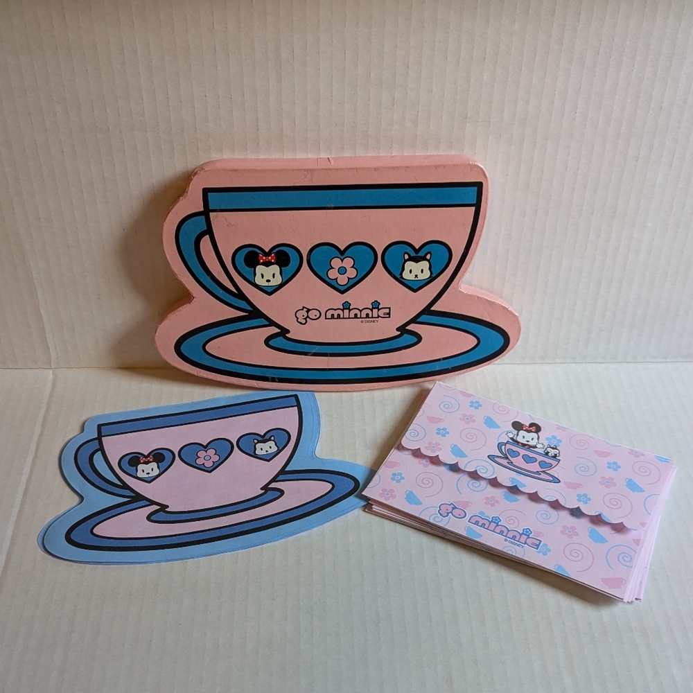 Disney Minnie Mouse Go Minnie Tea Cup Stationery Set